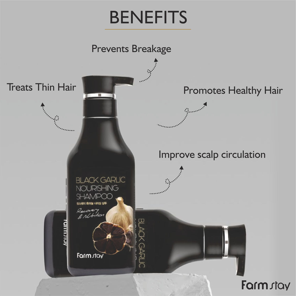 Farmstay Black Garlic Nourishing Shampoo