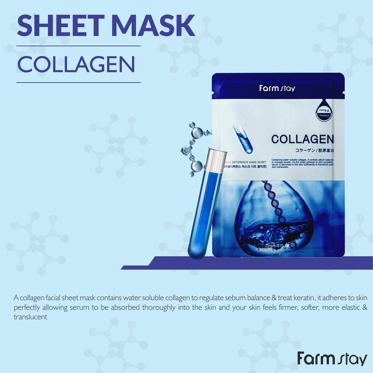 Visible Difference Mask Sheet - Collagen | Farmstay India